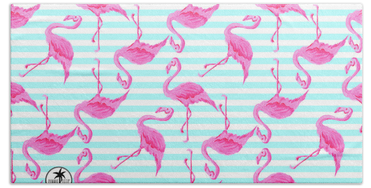 Vanguard Pink Brazilian Beach Towel 36X70 Inches with Flamingos Embroidery 